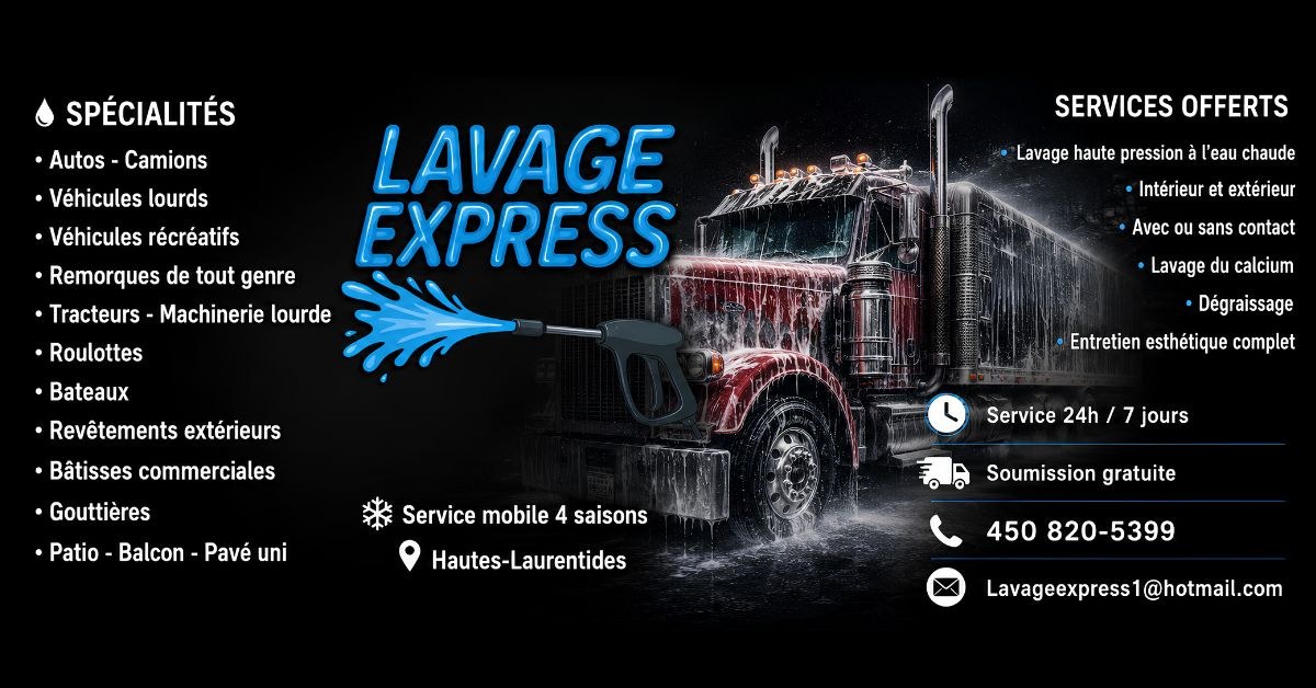Bannière Lavage Express